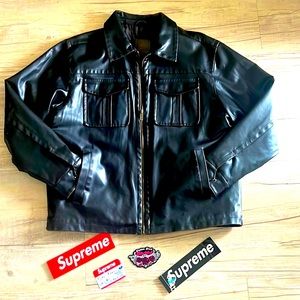 LEATHER like JACKET by LEE | Vintage inside cellphone pocket | Excellent Quality